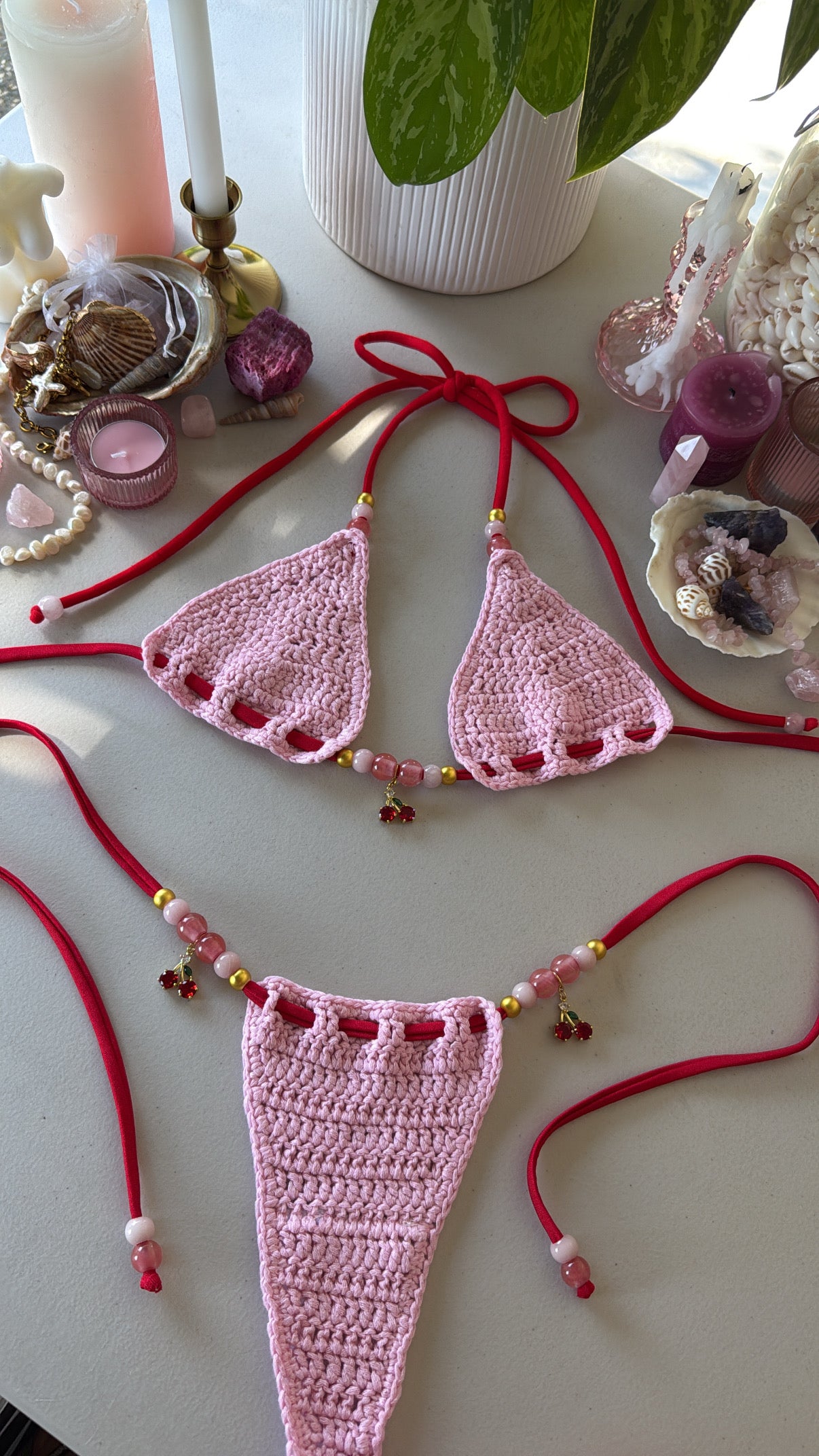 baby pink crochet bottoms