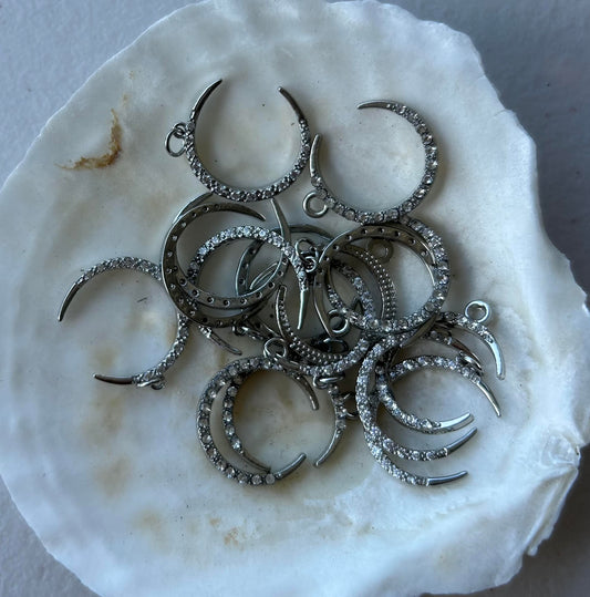silver moon charms