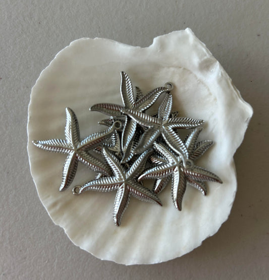 silver starfish charms
